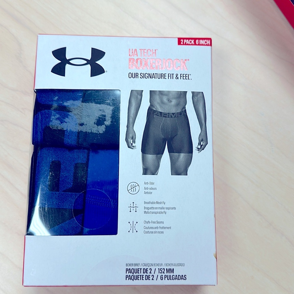 NWT 2PK Under Armour Boxerjock Briefs 5XL
